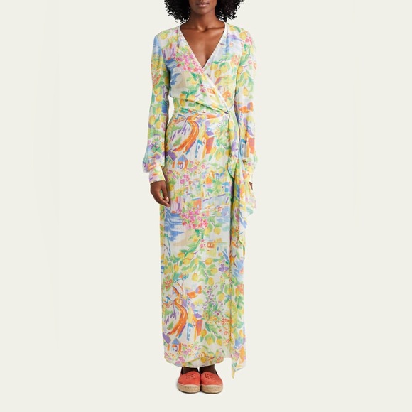 $2790 RALPH LAUREN COLLECTION
Collinson Printed Linen Voile Wrap Gown size8 - Picture 4 of 10